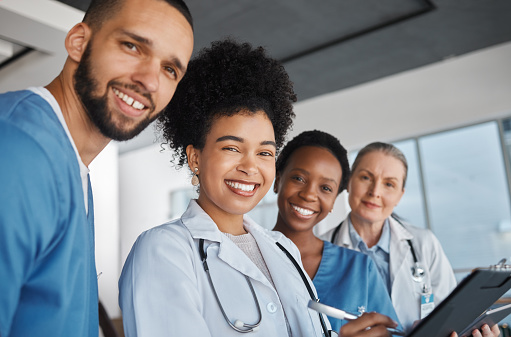 a group of medical professionals smiling