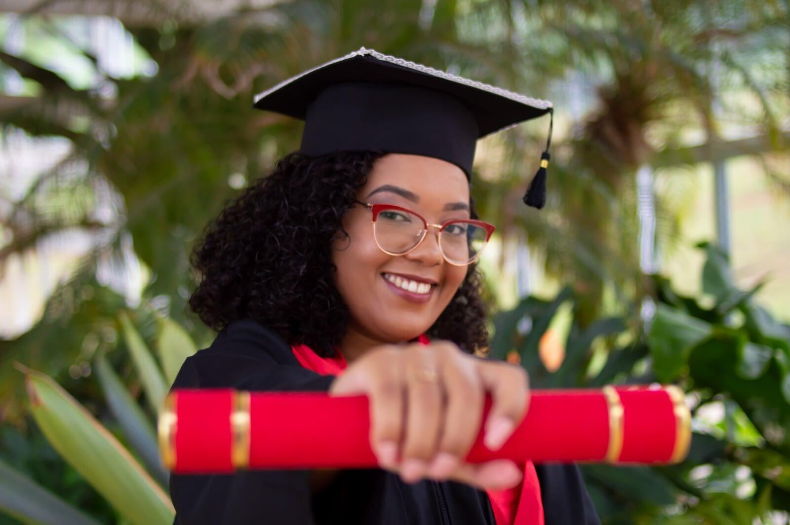 A happy student is graduating